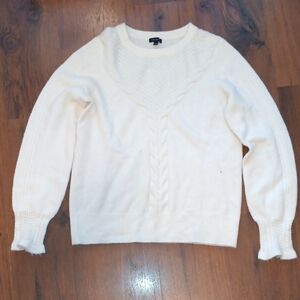 Talbots Cream Cable Knit Sweater. #303